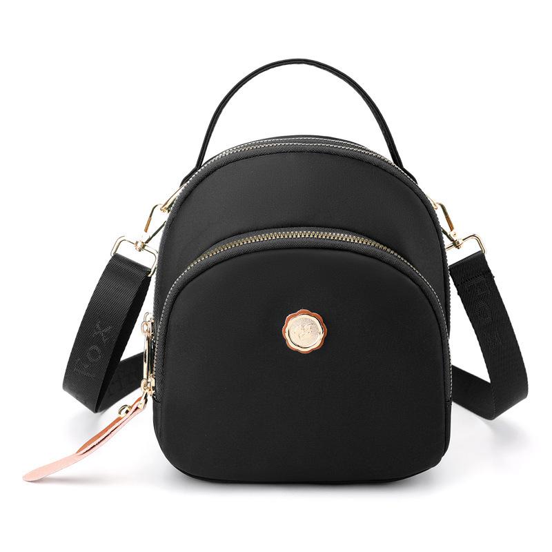 

New Women s Multifunctional Backpack Daily Portable Shoulder Bag Large Capacity Anti-splashing Nylon чорний