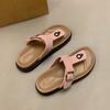 Thick-soled Slippers for Summer Wear In 2025, with Adjustable Square Buckle Toe Width, Thick-soled Slippers Flip-flops Sandals