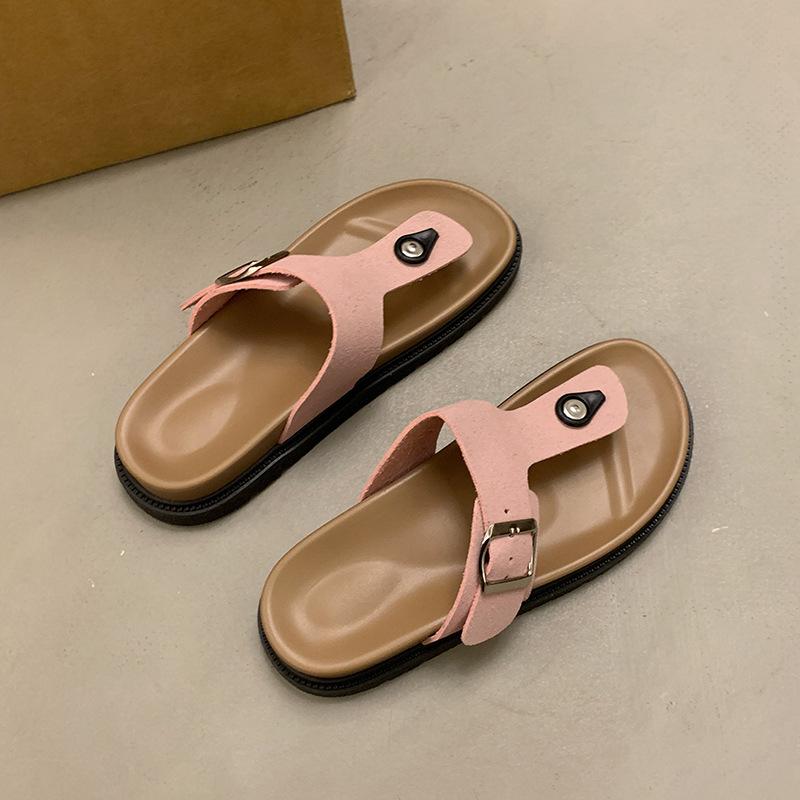 Thick-soled Slippers for Summer Wear In 2025, with Adjustable Square Buckle Toe Width, Thick-soled Slippers Flip-flops Sandals