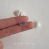 Mini Version Small Fresh Blue Starfish Small Stud Earrings Sweet and Cute Small Simple Commuter Earrings Jewelry