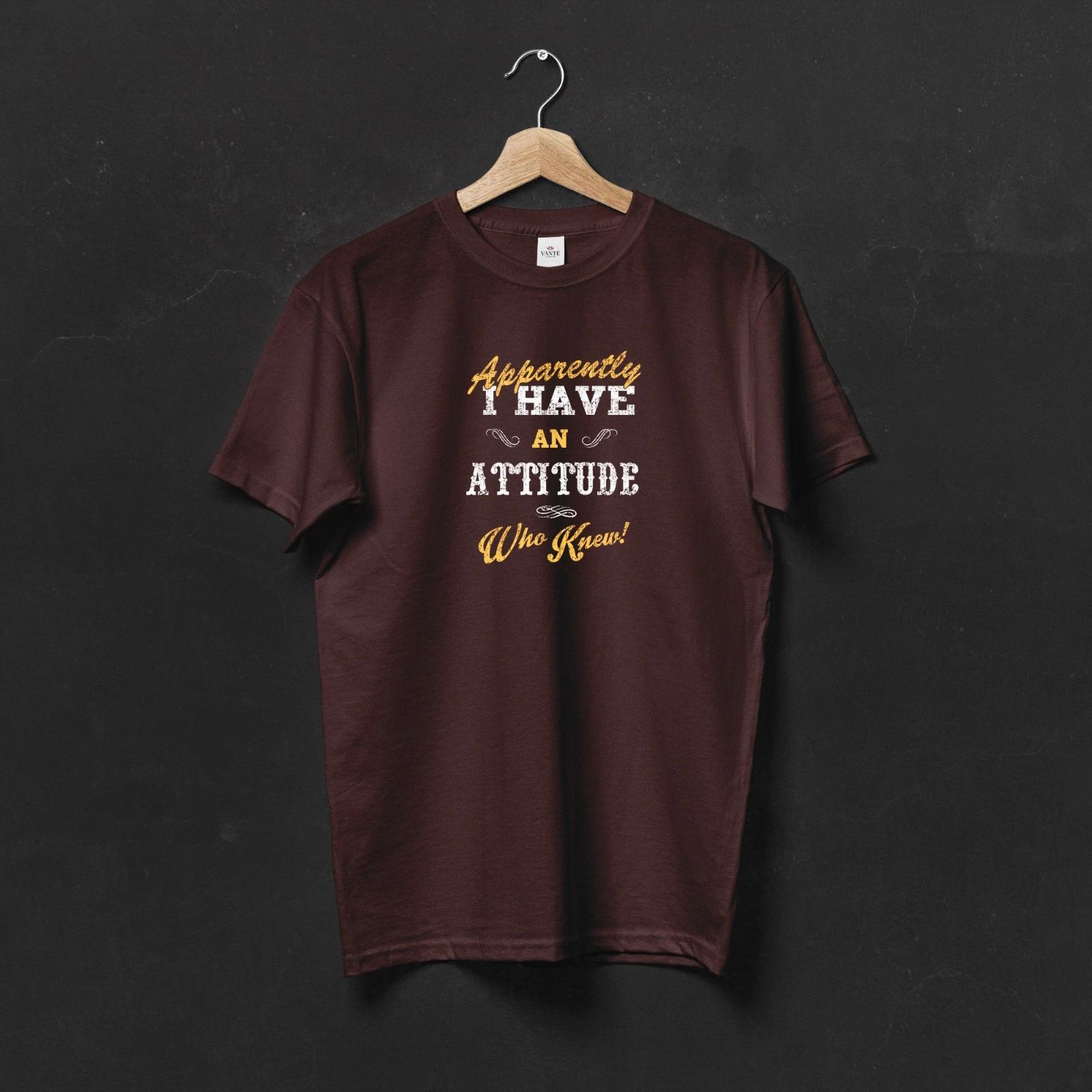 Apparently I Have An Attitude Funny Sarcastic Quote Unisex Heavyweight T-Shirt 4XL
