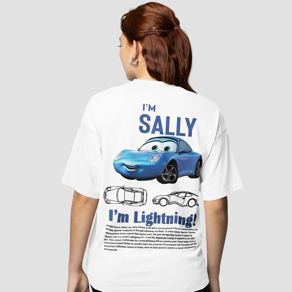 Lustiges Sally Ich bin Lightning Auto Outfit T-Shirt für Männer Frauen Mcqueen T-Shirt Baumwolle Neuankömmling Kleidung Liebe Geschenk für Paar
