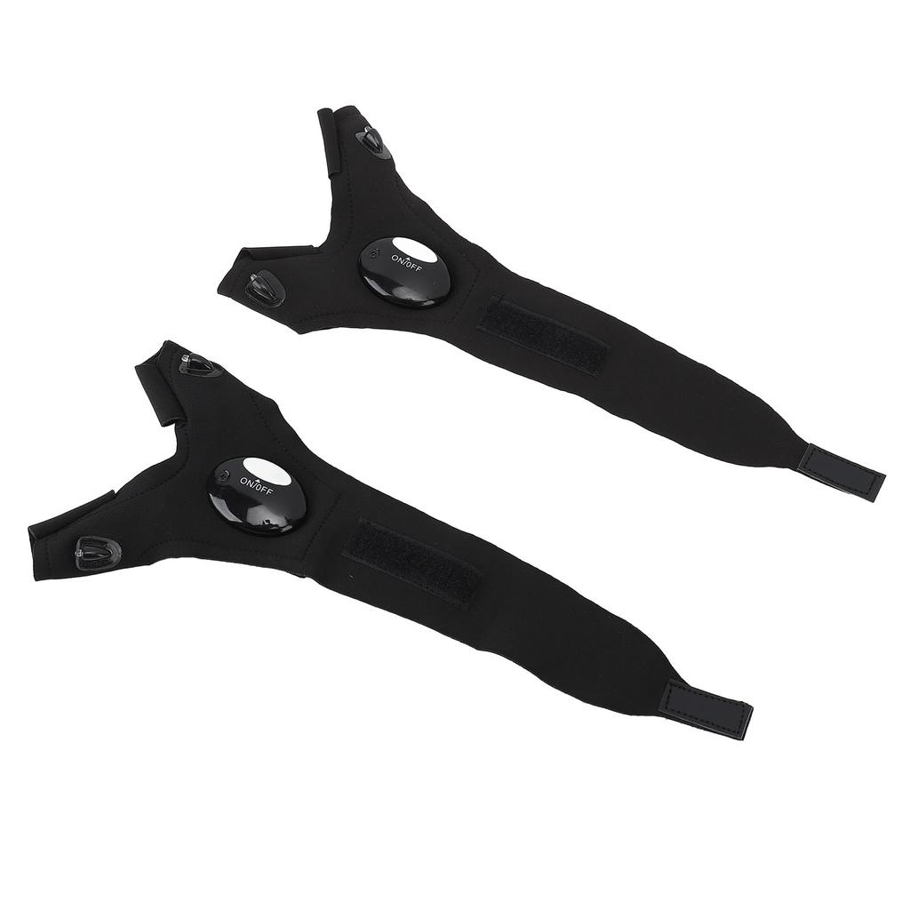 Industrial LED Flashlight Gloves Waterproof Adjustable Fingerless Glove Lights for Electricians Mech