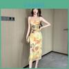 Spring Femininity Dress With Lace Print And Zip For Elegant Women