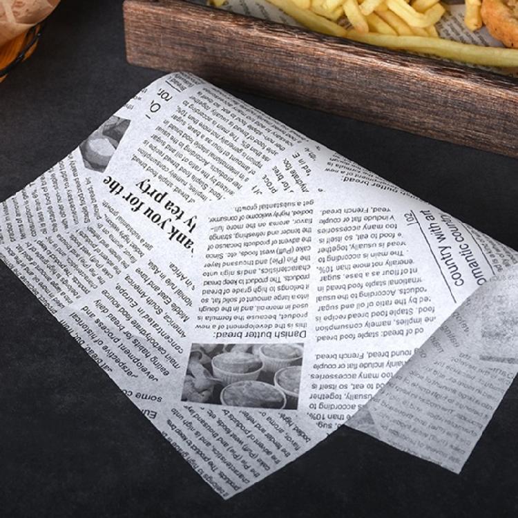 100Pcs Wrapping Paper Bread Sandwich Burger-Fish Chip Fries Food Oil Proof Paper