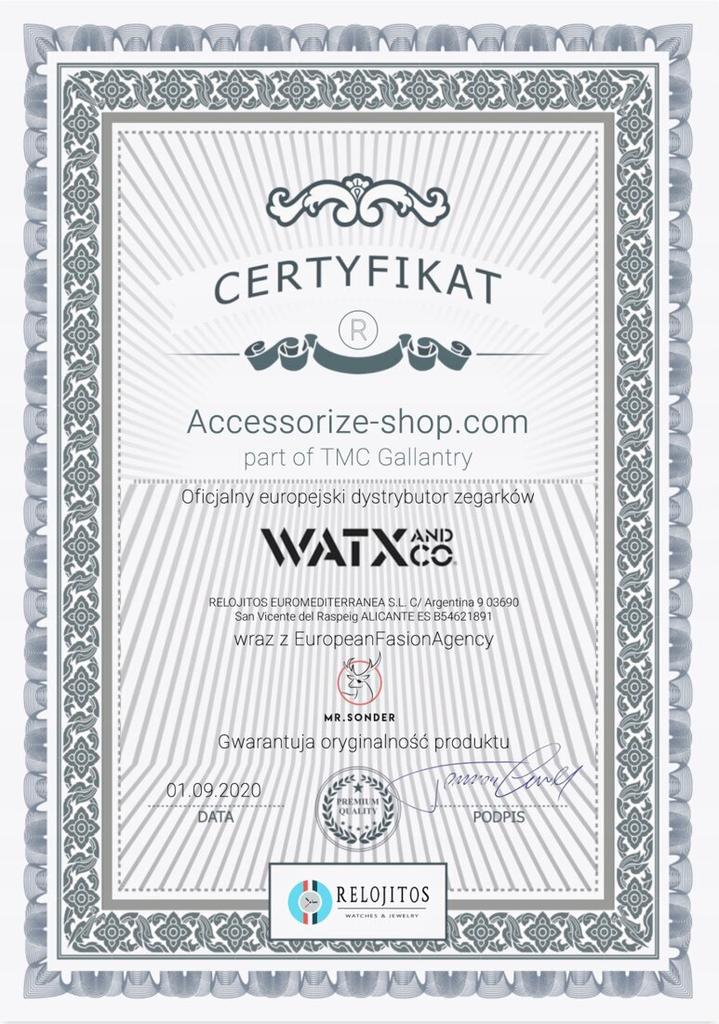 Zegarek WATXANDCO COWA1003. Bransoletka, Kolor . Unisex.