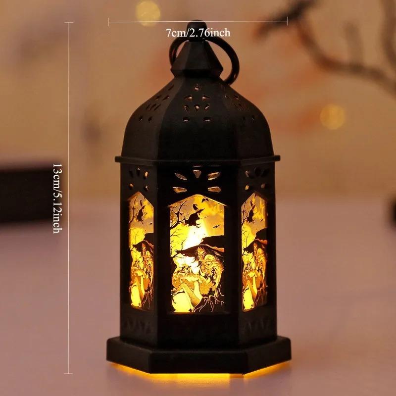 Halloween Portable Pumpkin Wind Lamp New Ghost Festival Easter Candle Lamp Festive Atmosphere Decoration Props