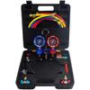 Car AC Refrigerant Charging Adapter Hose & Manifold Gauge Tool Set