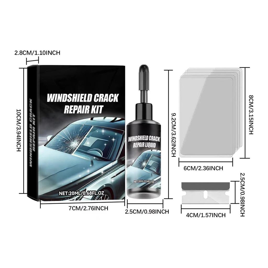 Windschutzscheibenriss-Reparaturflüssigkeit Auto-Windschutzscheiben-Reparaturset Steinschläge Windschutzscheibe