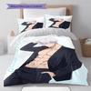 Jujutsu Kaisen Duvet Cover Set Bedding Polyester Comforter Cover Pillowcase Twin Full Queen Zipper Design -QJY