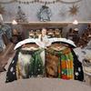 Homewish Kawaii Xmas Bear Duvet Cover SetCute Gingerbread Man Comforter Cover SetHappy New Year Bed Set For Kids Girl