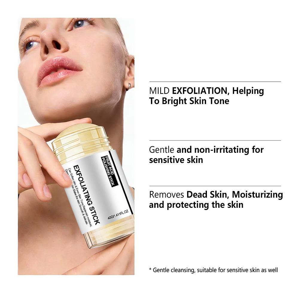 Exfoliating Body Stick-Gentle Exfoliates Surface Skin Cells To Refine Dark Patches-Even Skin Tone-Suitable For All Skin Types, 40g