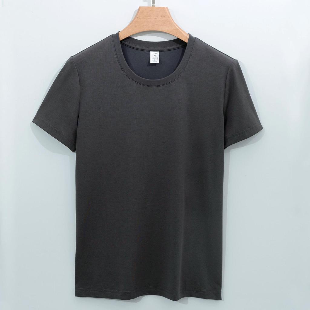 Ukosi Women's High-Grade Modal T-Shirt - Short-Sleeve, Round Neck, Solid Color, 220g