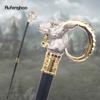 Hvit Gylden Geit Sau Dyr Spaserstokk Dekorativ Cospaly Vintage Party Fasjonabel Spaserstokk Halloween Crosier 91 cm