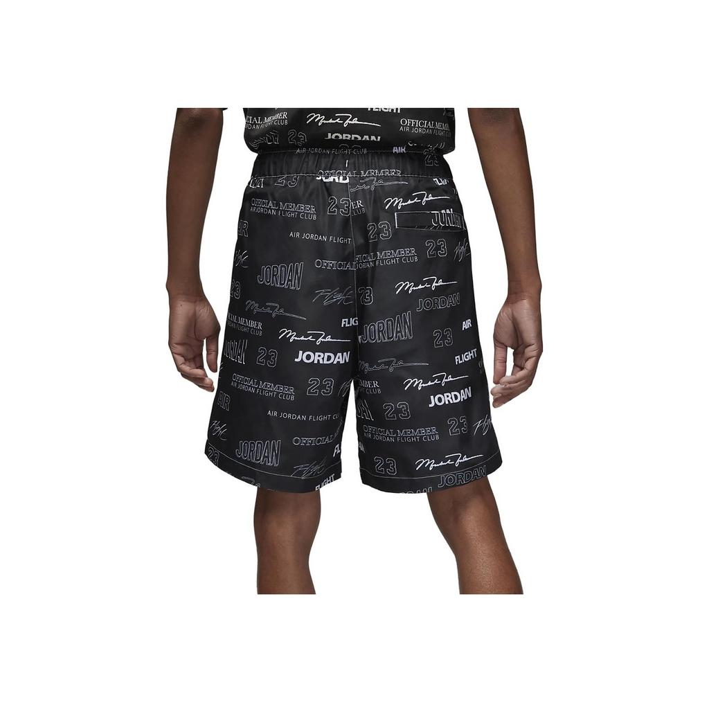 Jordan Casual Letter Print Mid-Waist Straight-Leg Shorts With Drawstring Men Bottoms Gray DX9727-045