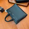 Genuine Leather Men's Handbag, Cowhide Computer Bag, Simple and Large-capacity Single-shoulder Briefcase