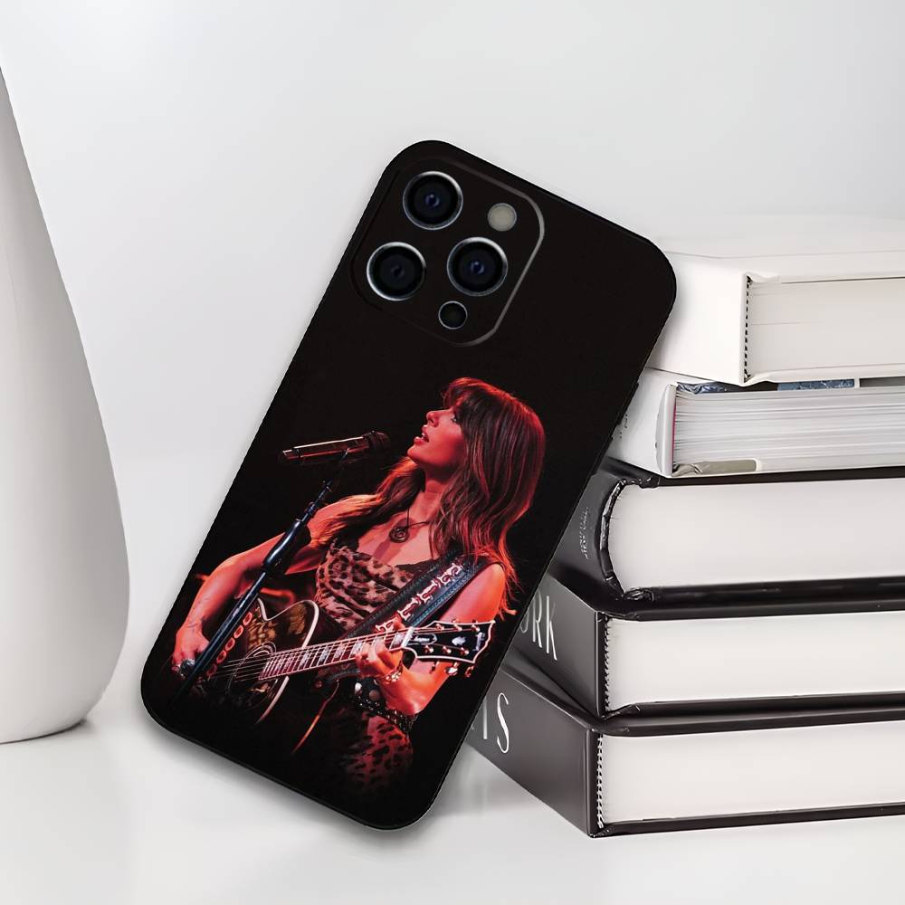 E-Ella L-Langley Singer Phone Case For iPhone 17,16,15,14,13,12,11 Plus,Pro Max,XS,Soft Black Cover