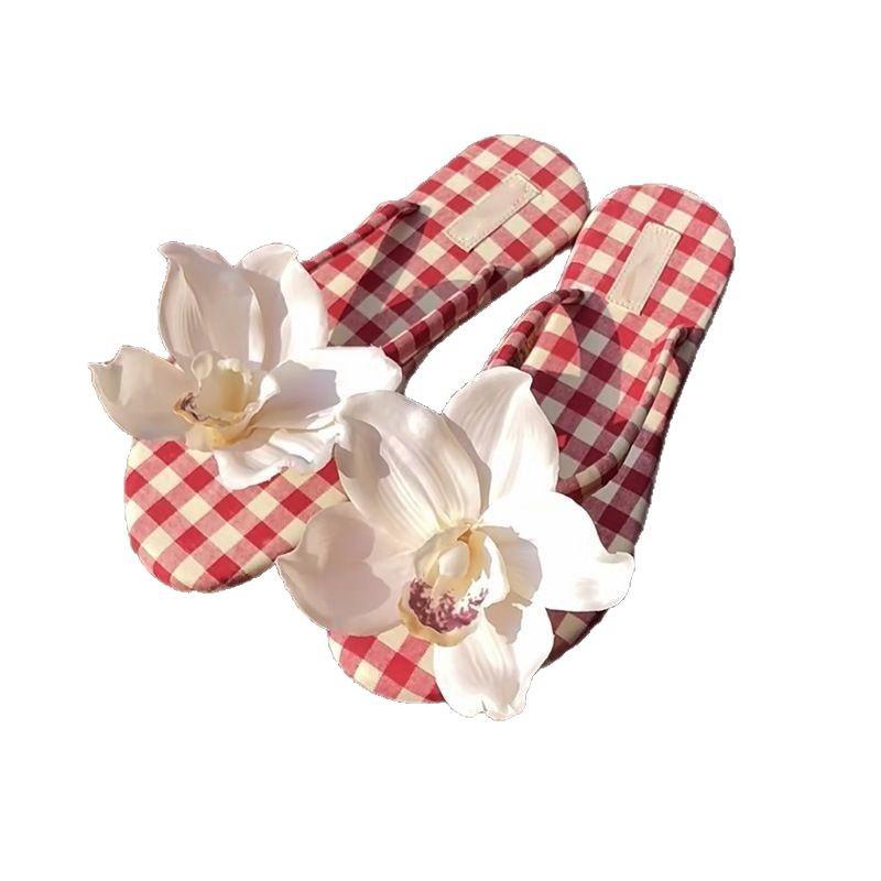 Bohemian Vacation Style Phalaenopsis Shoe Buckle Sweet Temperament Shoe Flower Travel Photo Hole Shoes Sandals Accessories Women