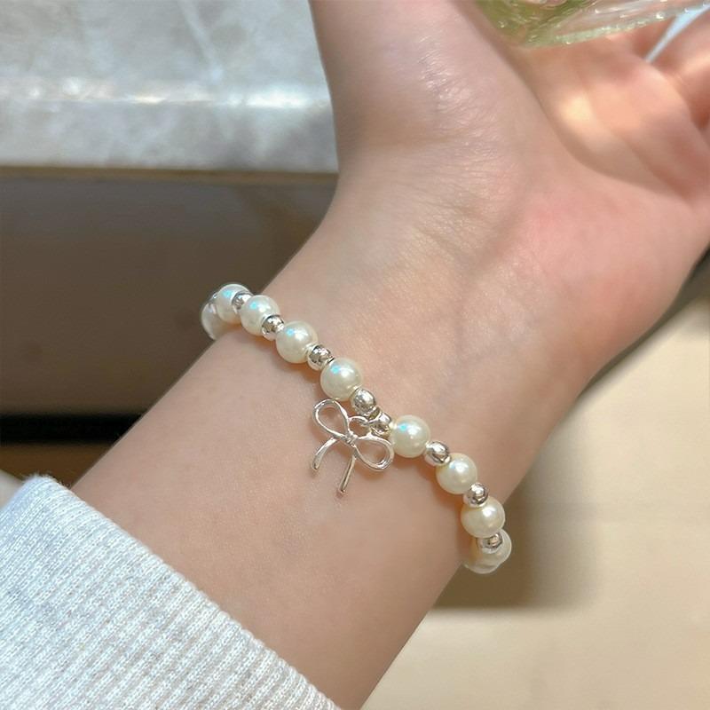 Bracelet Perle Irregulière Forme Spéciale Française Bracelet Femmes Niche Luxe Léger Exquis Doré Demi-Bracelet Bracelet Accessoires