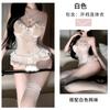 Sexy Underwear Transparent Slim-fitting Small Breasts Gather Court Vest Sexy Lace Hollow Open Onesie