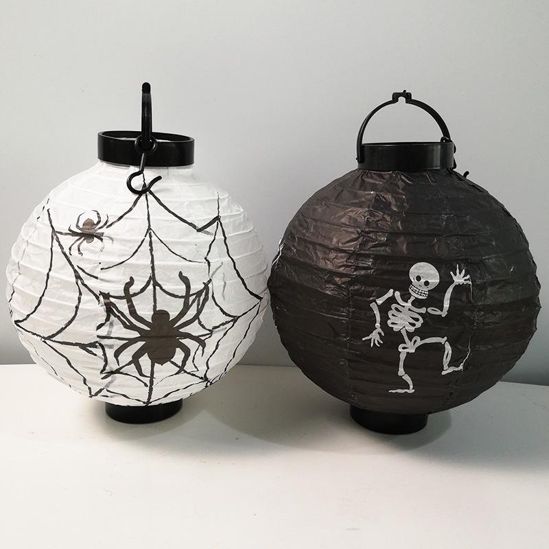 Halloween LED Pumpkin Paper Lanterns - Decor for Haunted Houses, Bars, and KTVs