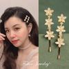 Korean Fashion Flower Opal Pearl Hairpins Gifts Women Girls Hair Clips Pins Barrettes Accessories Hairclip Hairgrips Headdress