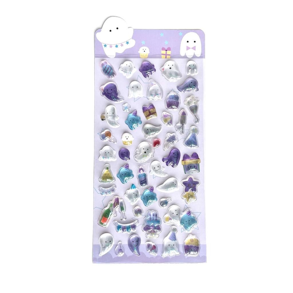 1Pc Kawaii Cartoon Jelly 3D Relief Sticker Cute Fun Kid Diy Crystal Stickers For Scrapbook Journal Planner Stationery Decoration