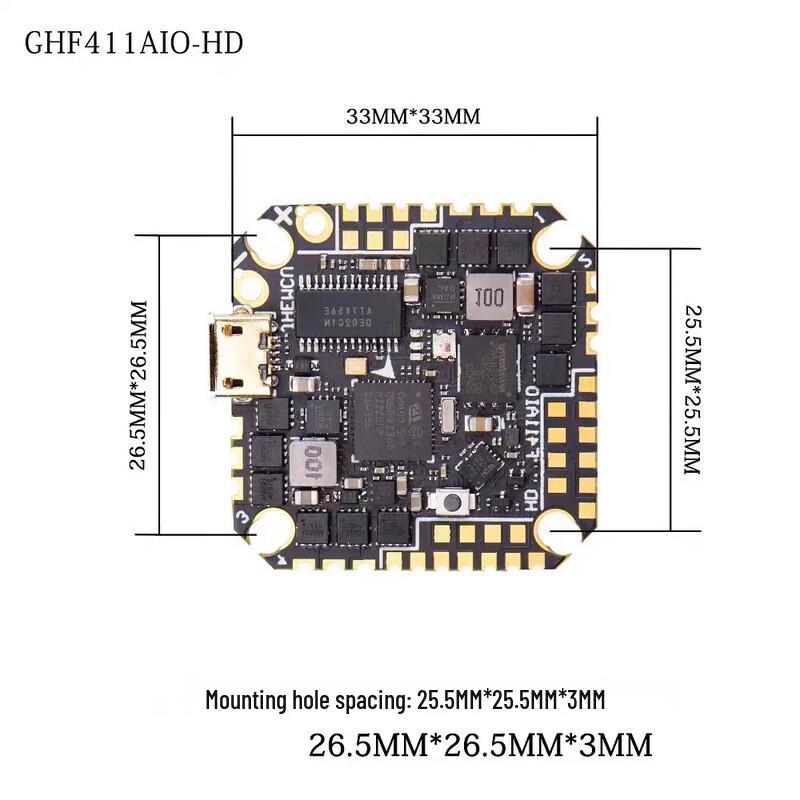 

JHEMCU GHF411AIO-HD 40A F411 AIO Flight Controller