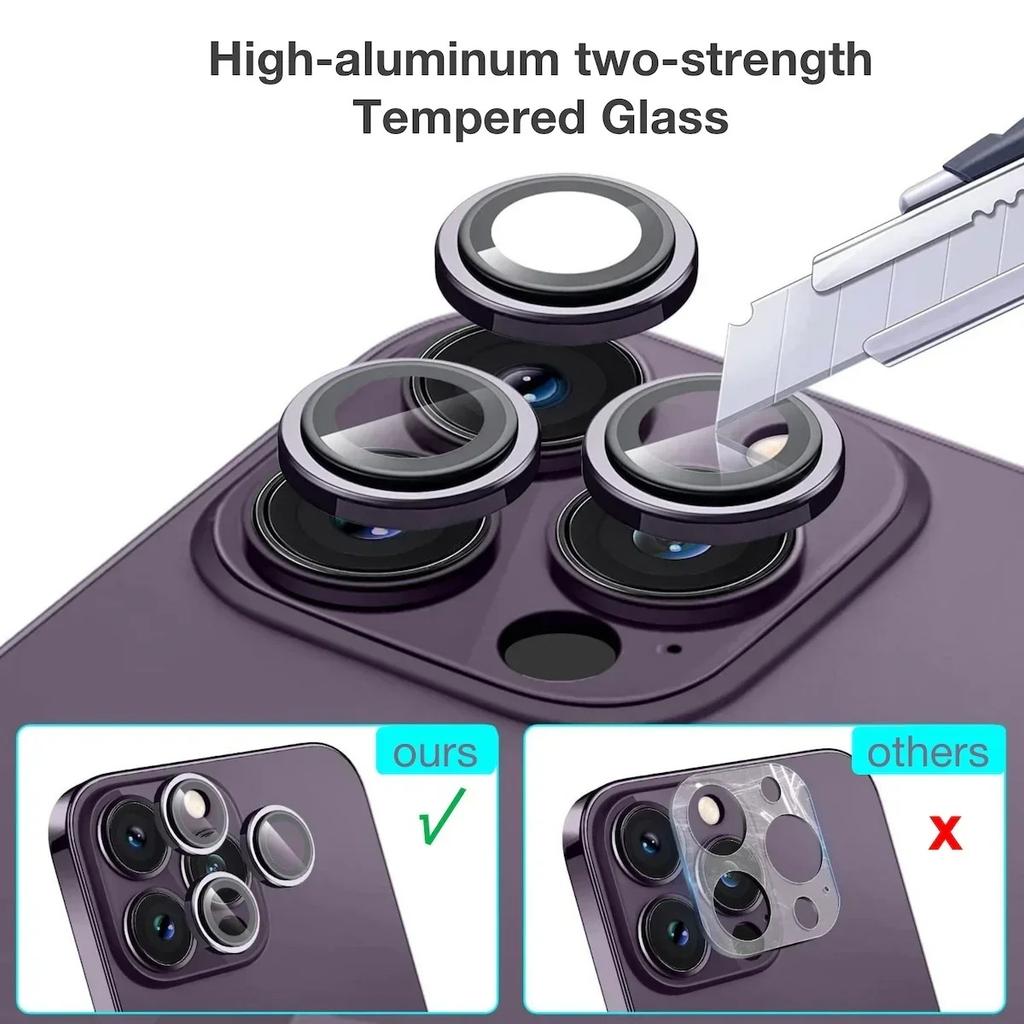 2 Pcs Ultra Thin iPhone 15 Pro Max 115 Plus Lens Cover Film Bubble Free Installation