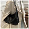Korean Style Faux Leather Shoulder Bag for Women Trendy Minimalist Crossbody Tote Handbag CLE
