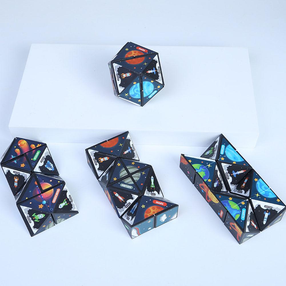 Creative Star Geometric Magnetic Cube Versatile Infinite Antistress Anxiety Desk Toy ABS material waterproof Magic Cube