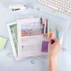 10 Pcs Clear A4 File Folders Plastic Storage Bag Document Pouch Large Capacity Durable Snap Button Closure File Folders