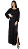 Bimba Women Boho Gothic Style Long Maxi Dress Lace Long Sleeves Gown