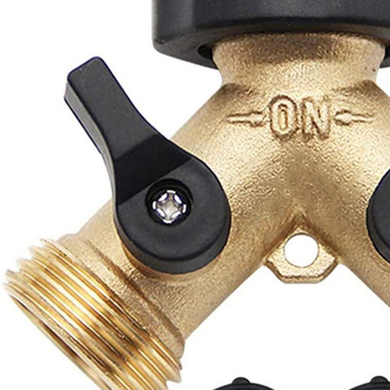 Wasser Y-Stück Messing Dichte Verbindung Hochtemperaturbeständigkeit 2-Wege-Hahn Verteiler Typ B