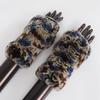 New Women 100% Real Genuine Knitted Rex Rabbit Fur Mittens Winter Warm Lady Real Fur Fingerless Gloves Handmade Knit Fur Mitten