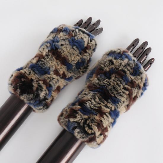 Neue Frauen 100% Echt Echte Gestrickte Rex Kaninchen Pelz Fäustlinge Winter Warme Dame Echtpelz Fingerlose Handschuhe Handgemachte Stricken Pelz handschuh