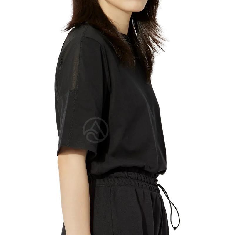 Nike Dri Fit T Shirts Women's Black Crew Neck Moderate Straight Fit DD4621-010