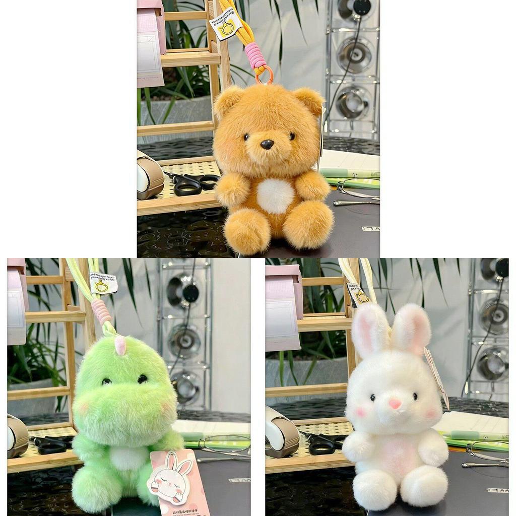 Plush Bunny Toy Keychain For Girls Gift Soft Stuffed Animal Accessory