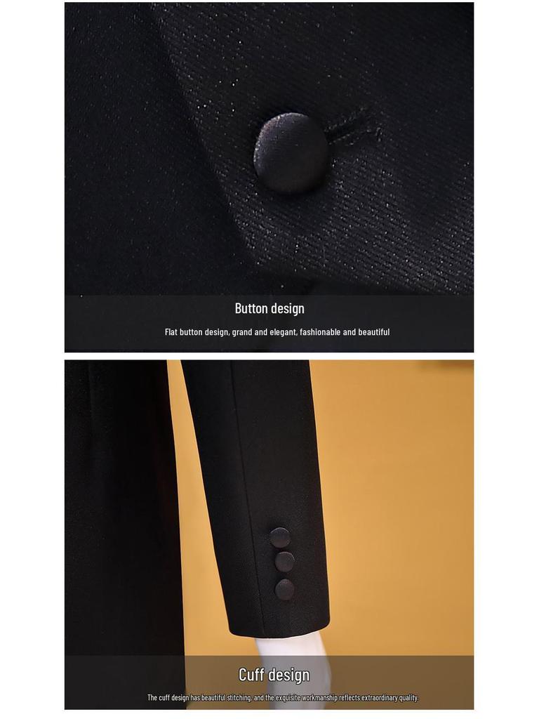 Men's Swallowtail Tuxedo for Formal Events, Stage Performances, and Choir Conductors