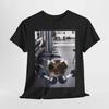 Funny Gym Cat Meme with Dumbbells & Pink Bows Graphic Black T-Shirt | Fitness & Cat Lover Humor Streetwear Tee