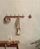 Chinese Style Solid Wood Wall-Mounted Coat and Hat Rack - Vintage Design
