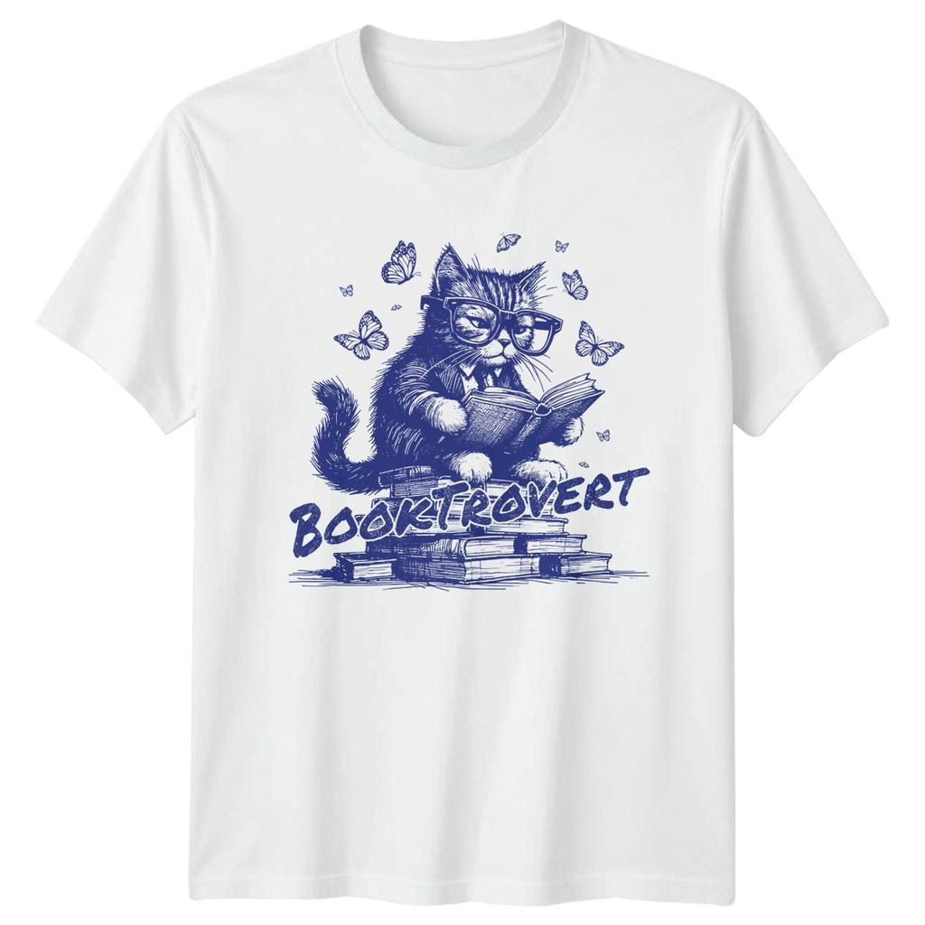Booktrovert TShirt Book Lovers Reading Birthday Gift For Him And Her