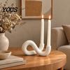 Unique 3D Printed Candle Stand Infinity Loop Taper Holder, Abstract 2?Candlestick Geometric for Two Candles Minimalist Dining Table Decor,