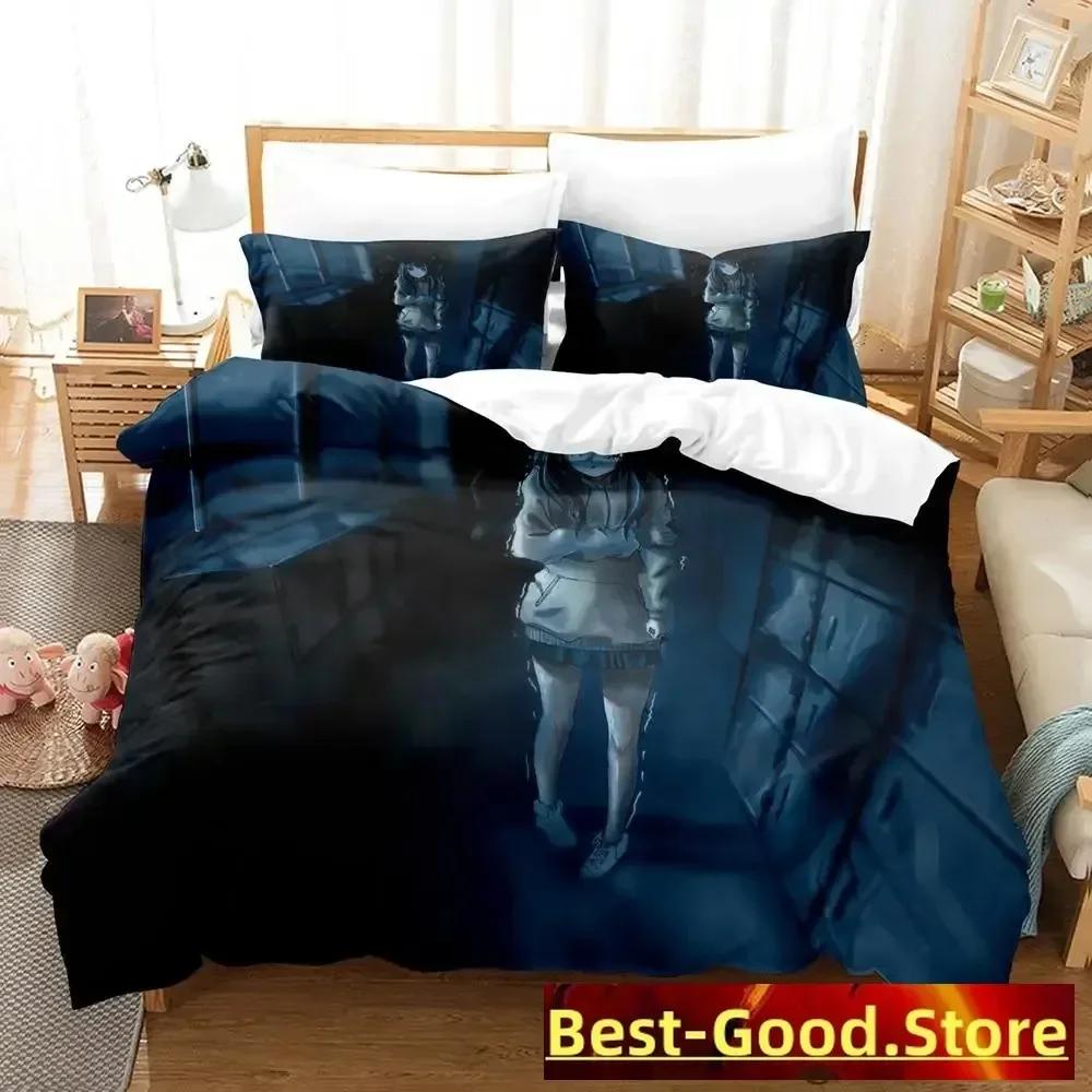 2023 Mieruko chan Bedding Set Duvet Cover Sheet Printed Bed Set Pillowcase Bed Full Queen King Size Comforter Bedroom