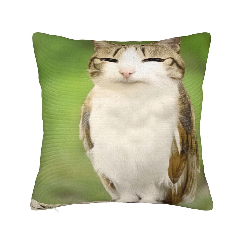 Funny Smiling Meowl Cat (2) Pillow Case Morden Pillow Cover Design Pillowcases For Sofa Bedroom Home Decor