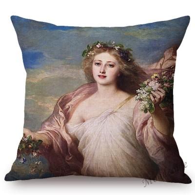 Franz Xaver Winterhalter Rococo Royal Court Princess Queen Beautiful Lady Portrait Oil Painting Sofa Pillow Case Cushion Cover