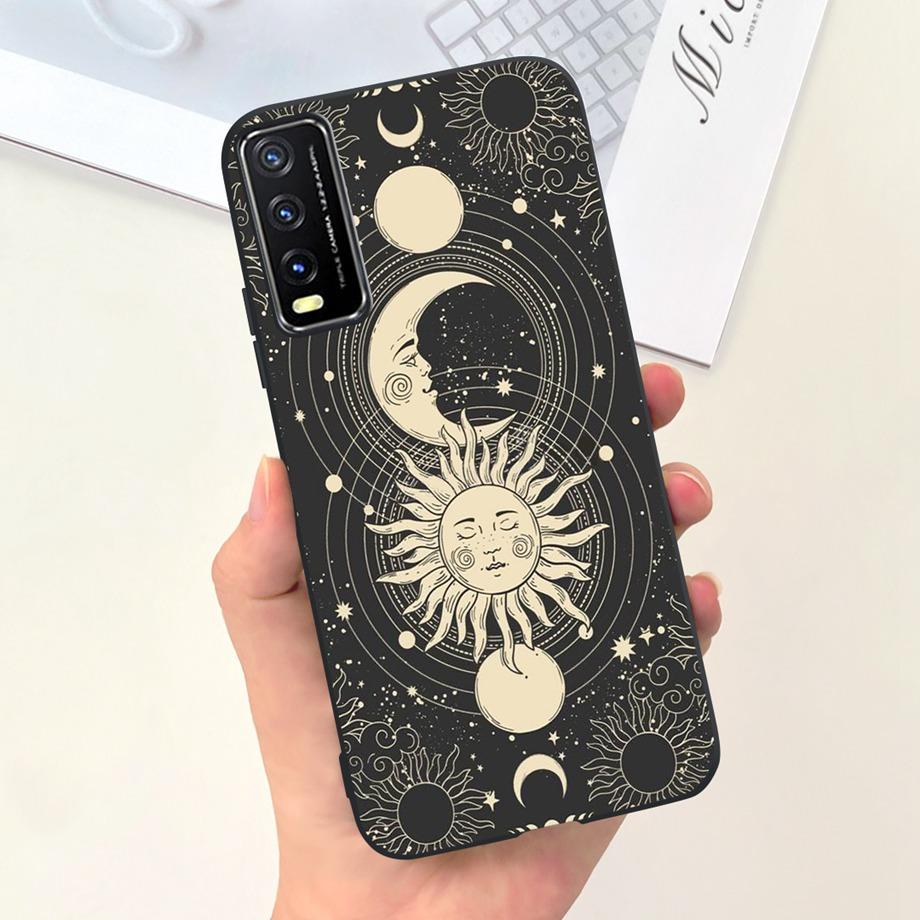 For Vivo V2027 Vivo V2028 Phone Case Space Man Moon Night Cartoon Soft Silicone Bumper Funda For Vivo Y11s Y12s Y20 Y20i Y20s