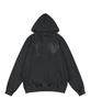 Felpa con Cappuccio Pigmentata a Timbro a Forma di Cuore (Carbone) K25Zb175