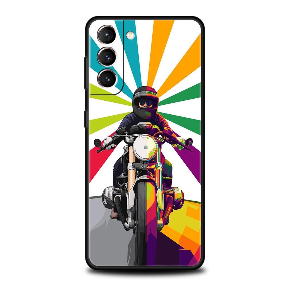 Moto Cross Motorcycle Sports Phone Case For Samsung Galaxy S24 S23 S22 5G S20 Ultra S21 FE S10 S9 Plus S10E S8 Lite 20 TPU Cover