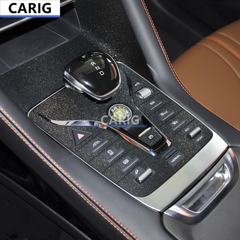 For BYD SONG PLUS/DM-i/EV 20-23 Gear Panel Sticker Modified Carbon Fiber Pattern Interior Car Film Accessories Modification